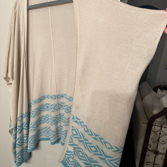 Stetson Tan/Turquoise Cardigan - Picture 2 of 4